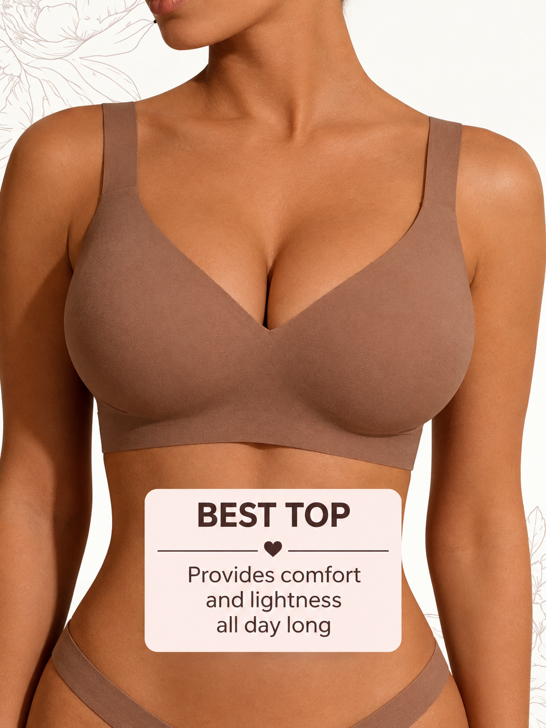 4359 Seamless Top Bra - Coffee