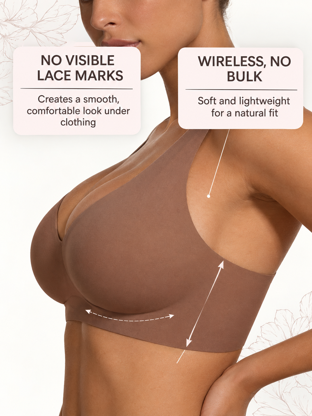 4359 Seamless Top Bra - Coffee