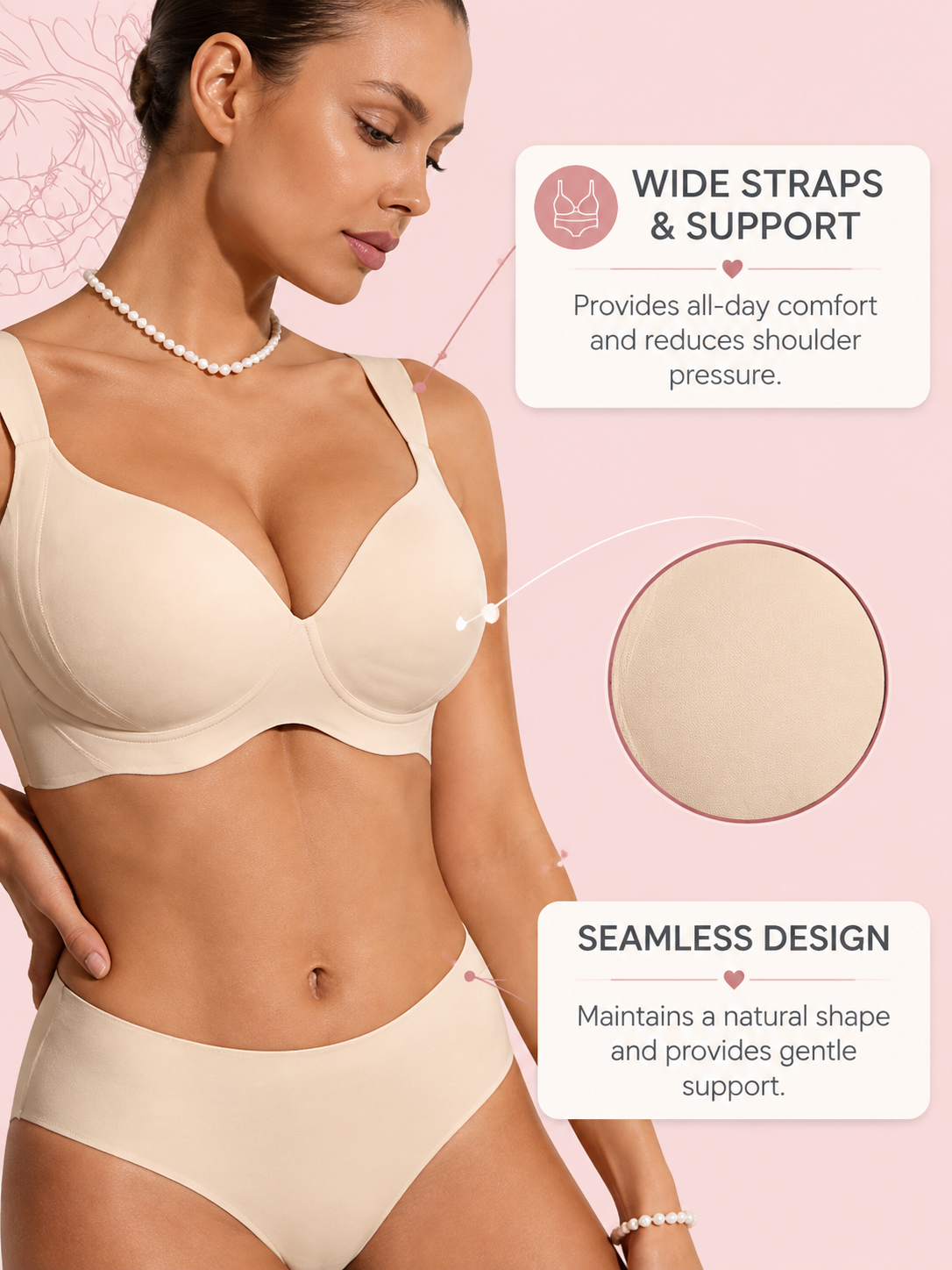 4446 Seamless Bra Large Sizes Phlox