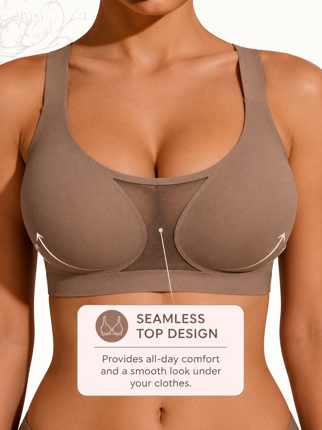4469 Seamless Top Bra - Coffee