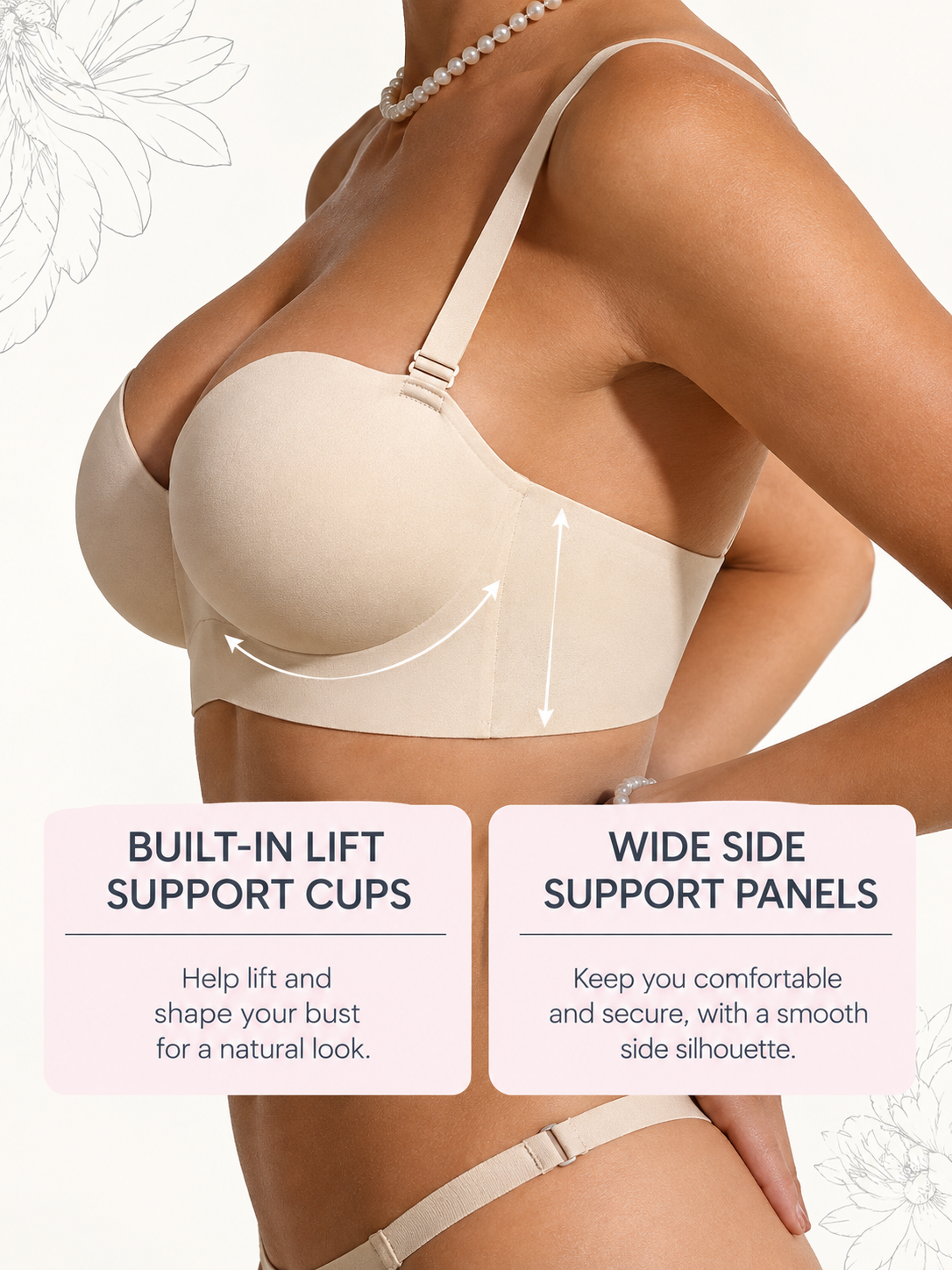 4336 Seamless Bra Phlox - Beige