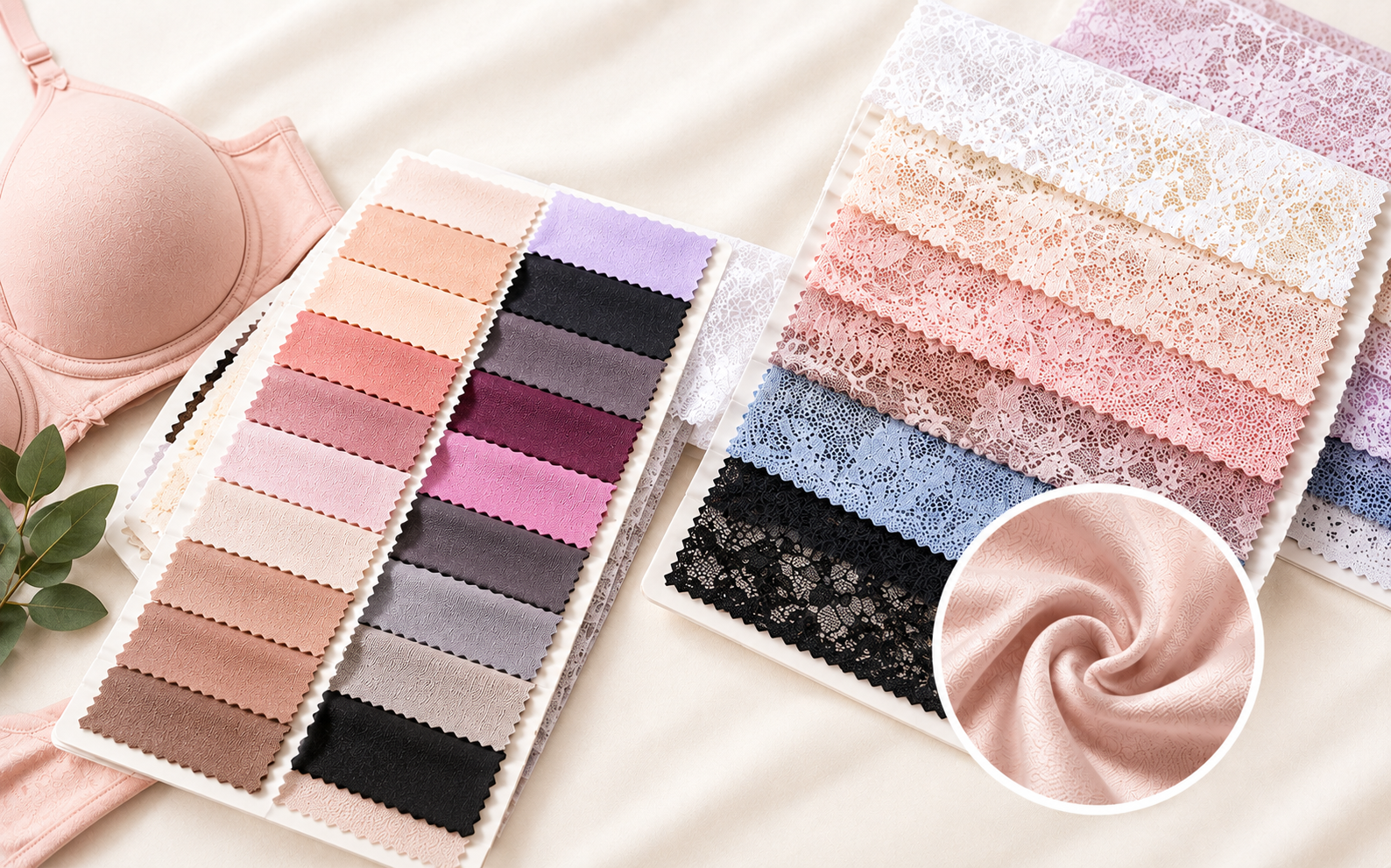 Premium lingerie fabric samples