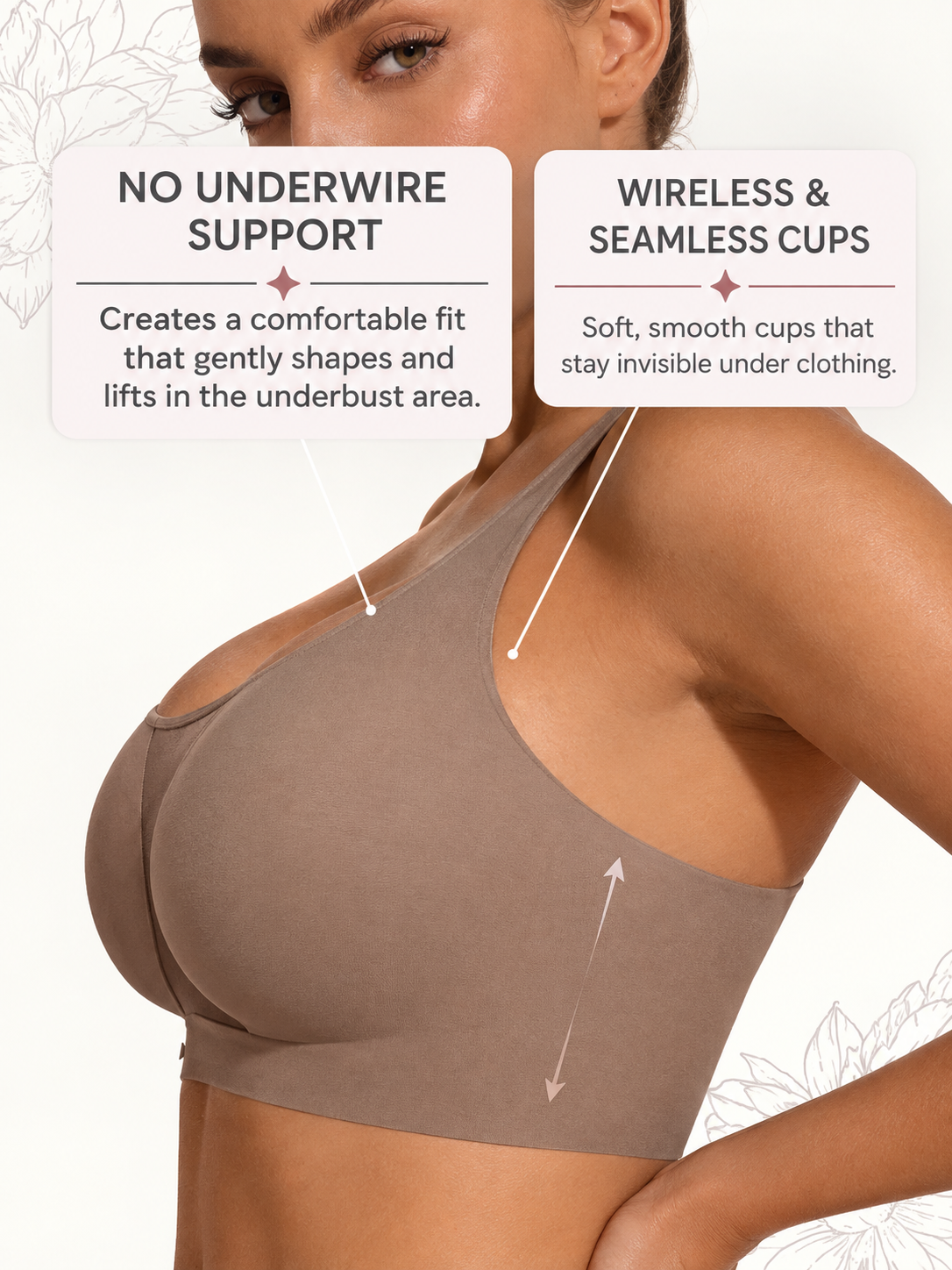 4469 Seamless Top Bra - Coffee